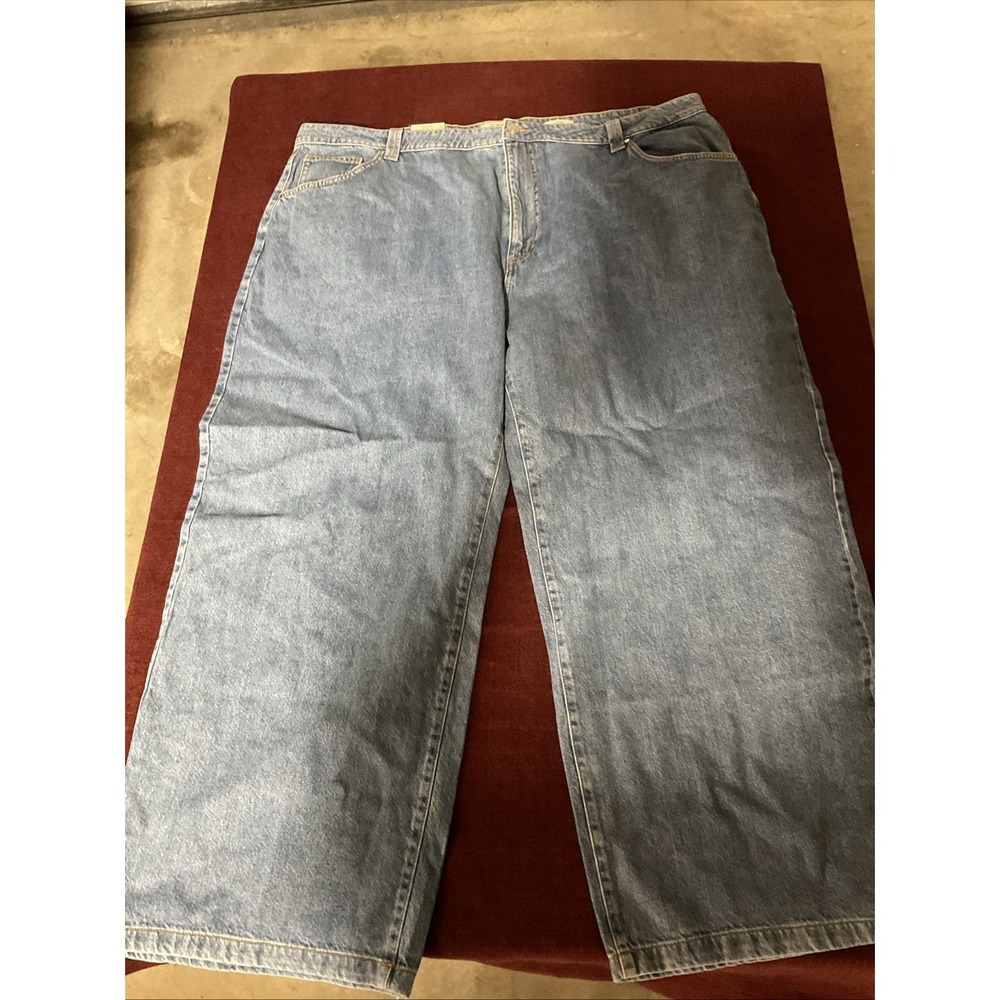 Cotton On Women Super Baggy Jeans Size 42 Sea Blue